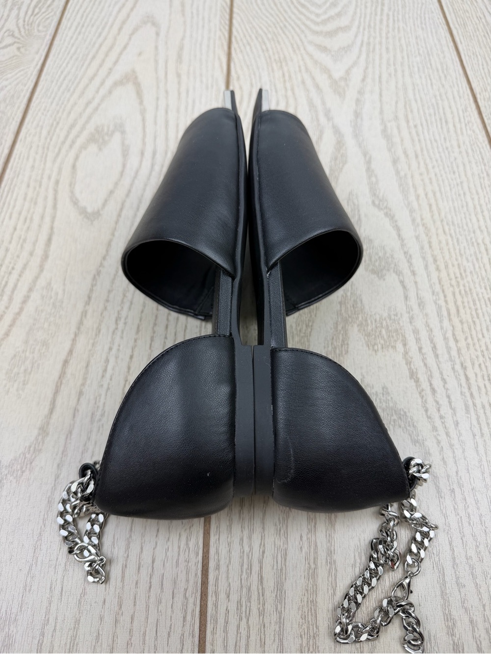 Katy Perry Caught Up Square Toe Silver Chain Anklet Sandal 9.5M Black $98 - Picture 4 of 9